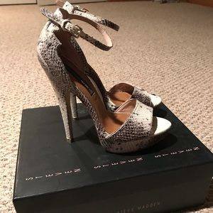 Steven By Steve Madden Snakeskin Heels